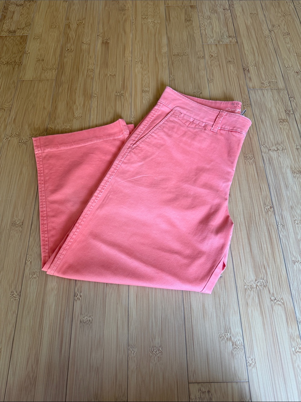Women's Size 6 Peach Stretch Denim Capri By Sonoma life & style original fit